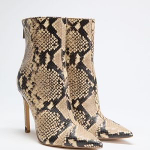 Simone Zip-Up Heel Booties