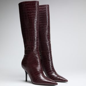 Gressa Knee-High Faux-Leather Boots