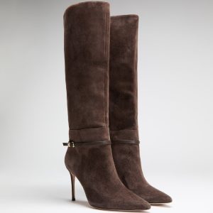 Suede Knee-High Stiletto Boot