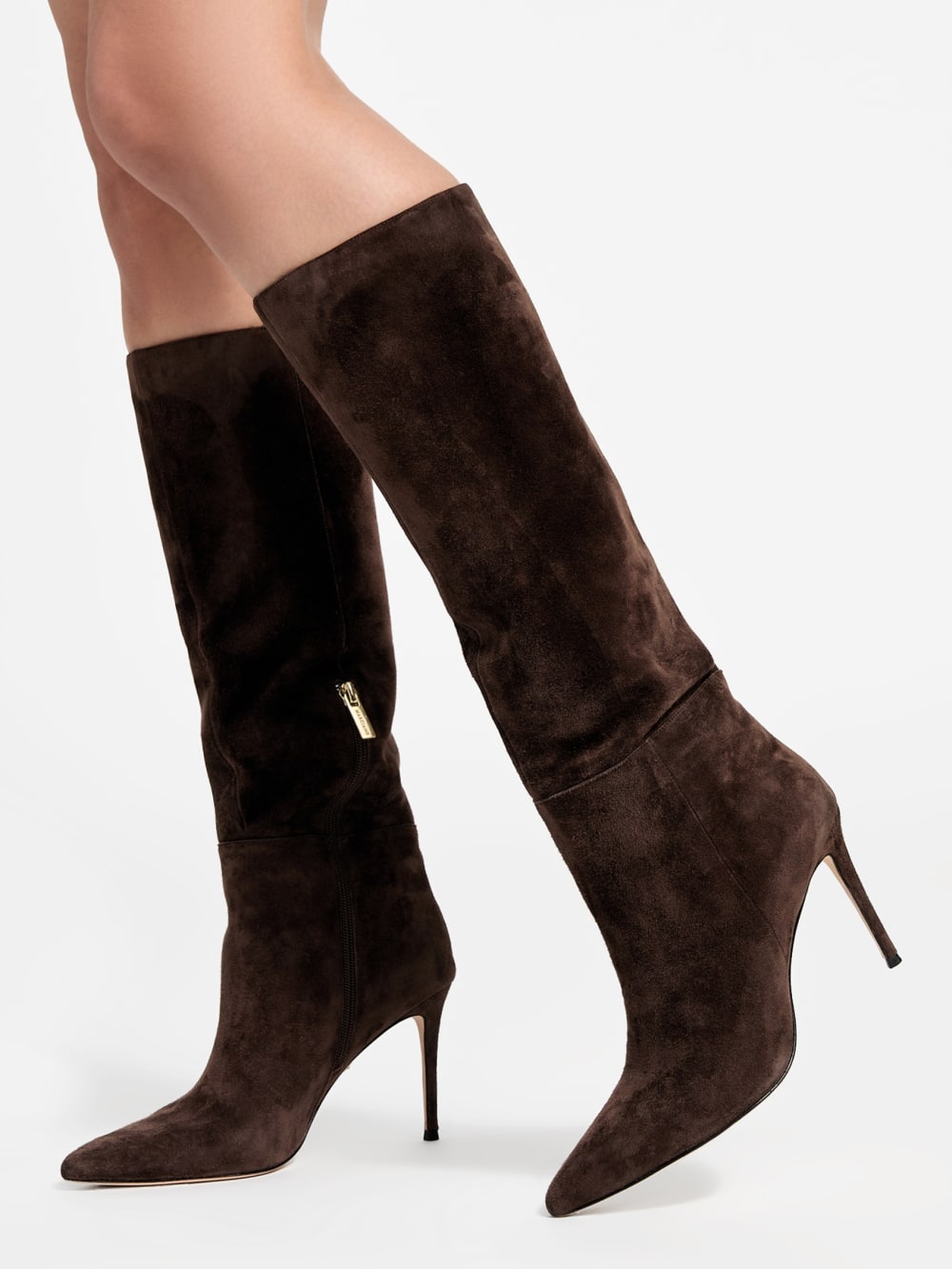 Suede Knee-High Stiletto Boot - Image 2