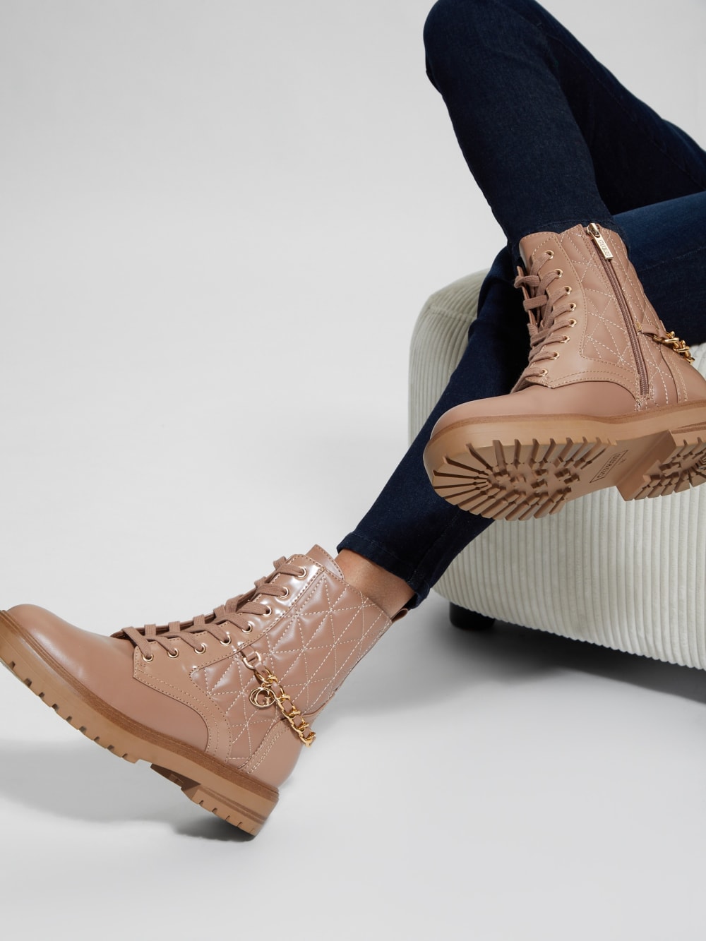 Jellard Quilted Chain Moto Boots - Image 2