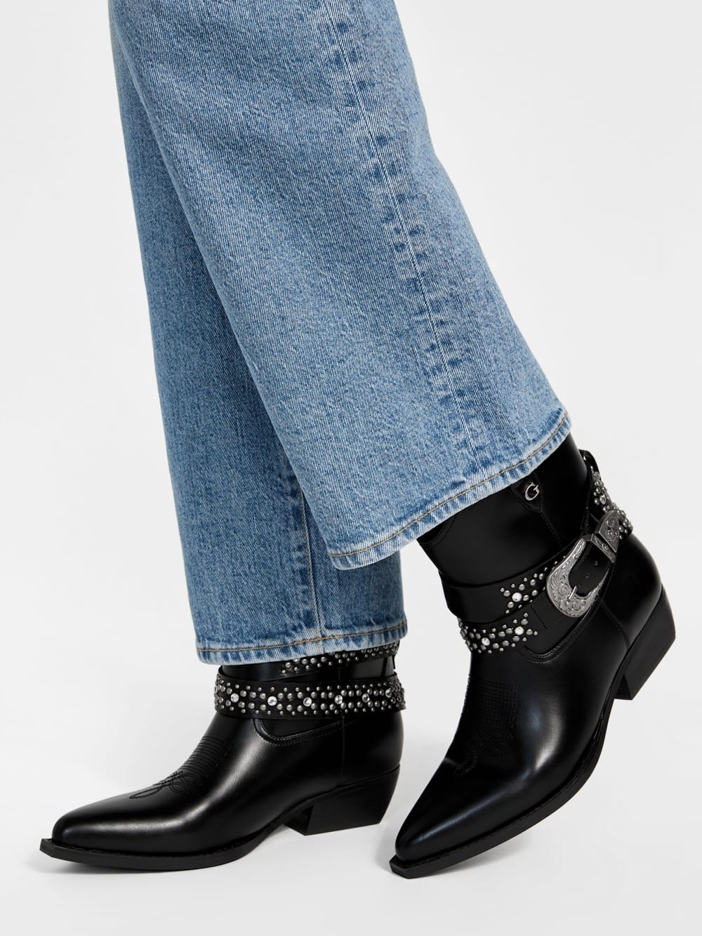Lansly Studded Buckle Booties - Image 2