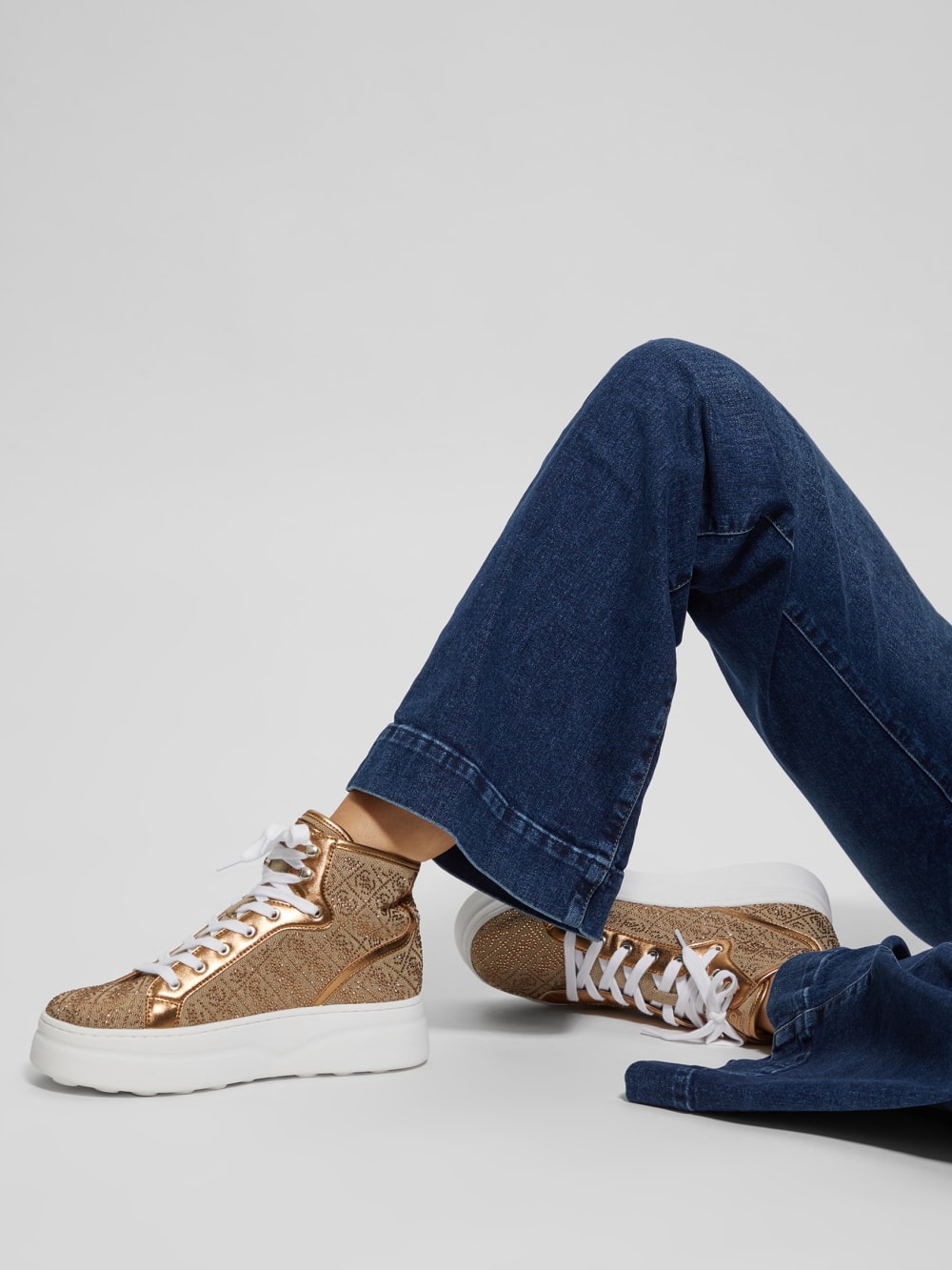 Rhinestone Quattro G High-Top Sneakers - Image 2