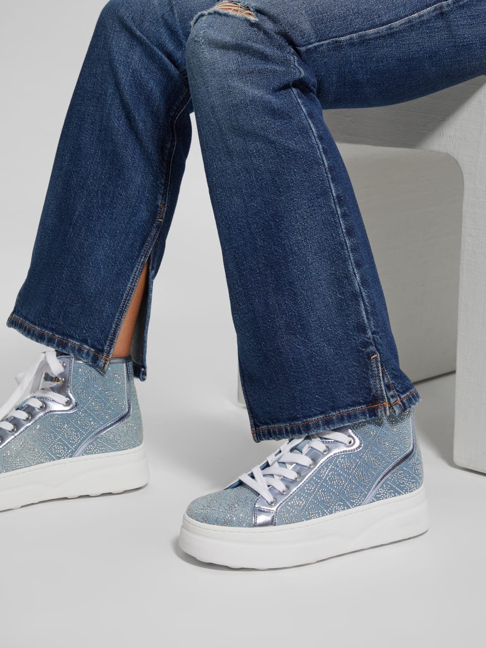 Rhinestone Quattro G High-Top Sneakers - Image 2