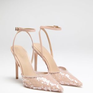 Sequin Ankle Strap Pump