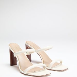 Pearl Leather Double Strap Sandal