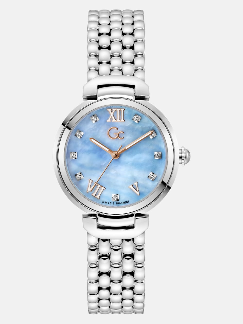 Gc Silver-Tone Analog Watch