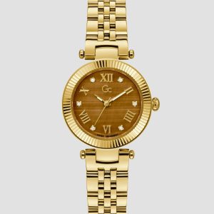 Gc Tiger's Eye Gemstone Analog Watch