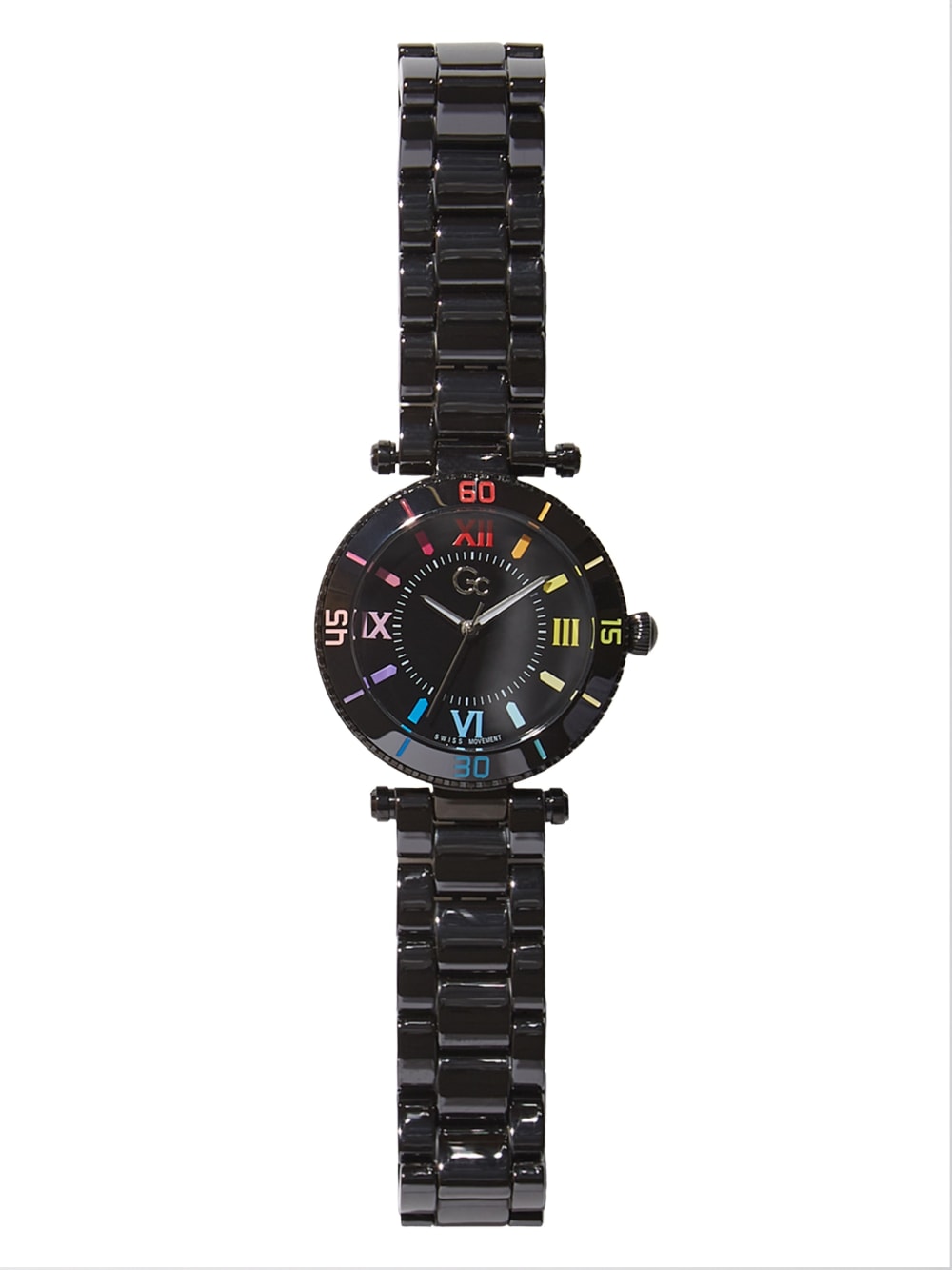 Gc Dark Silver and Rainbow Analog Watch - Image 3