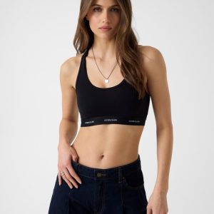 Logo band bra