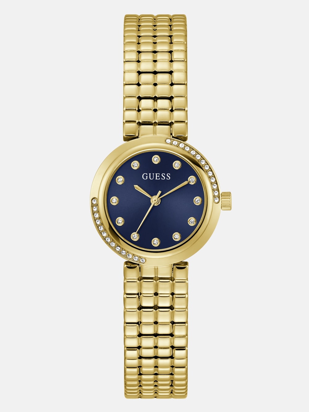 Gold-Tone and Blue Analog Watch