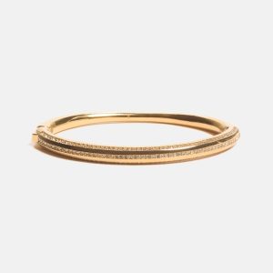 Gold-Tone Pav Bangle