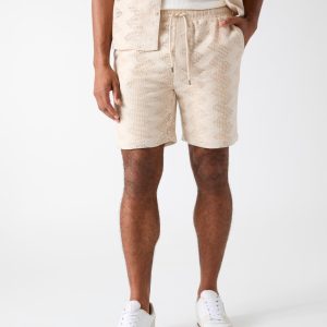 Rib-knit shorts