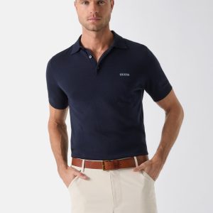 Silk-blend polo