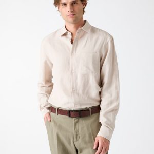 Linen-blend shirt