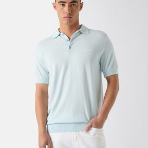 Silk-blend polo