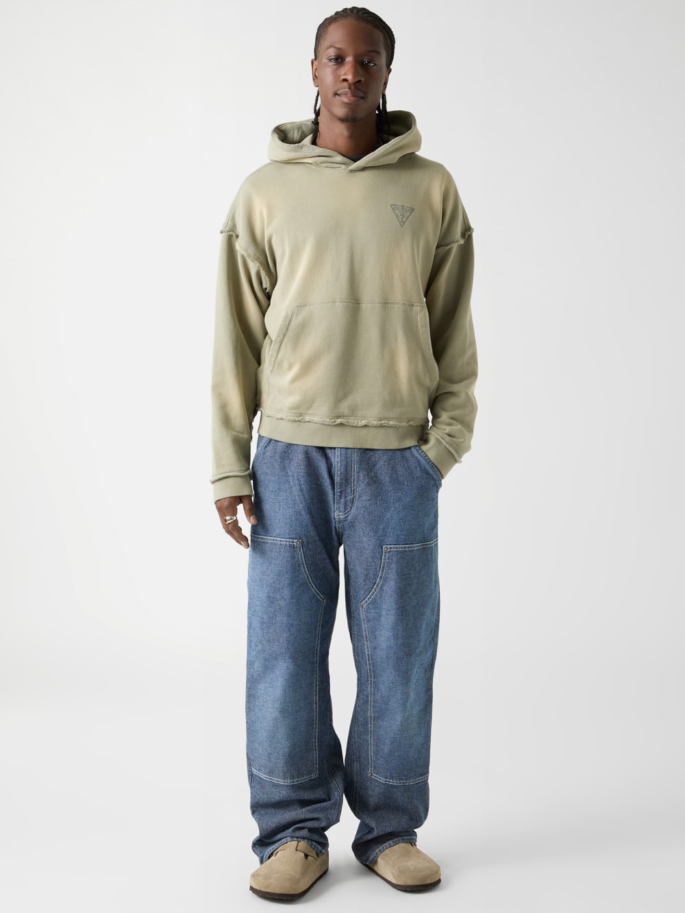 GUESS Originals Eco Triangle Logo Hoodie - Image 2