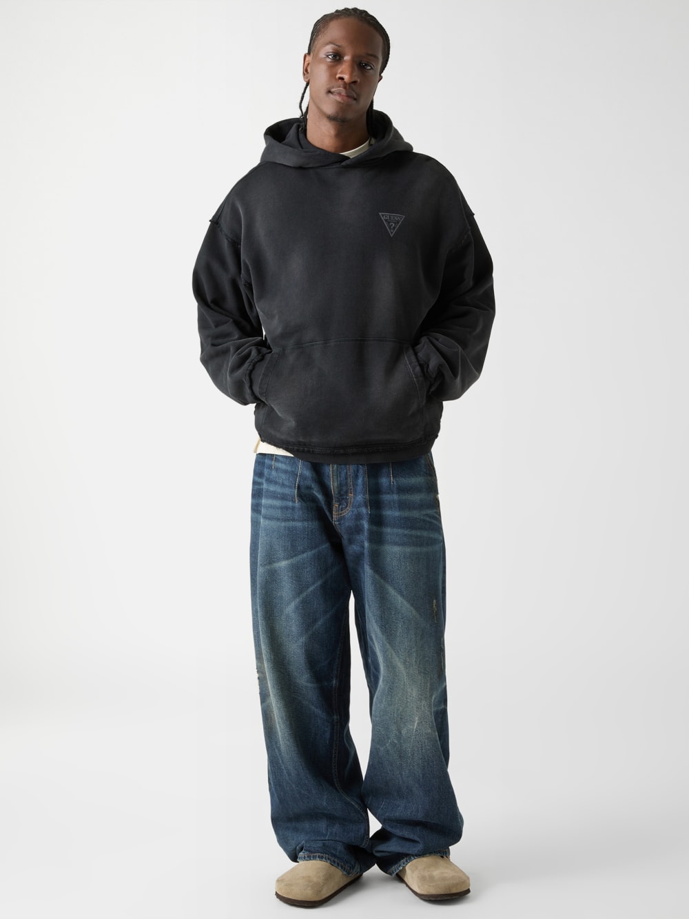 GUESS Originals Eco Triangle Logo Hoodie - Image 2