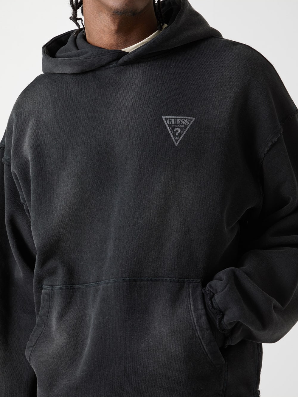 GUESS Originals Eco Triangle Logo Hoodie - Image 3