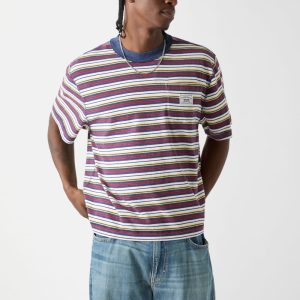 GUESS Originals Eco Striped Boxy Pocket Tee