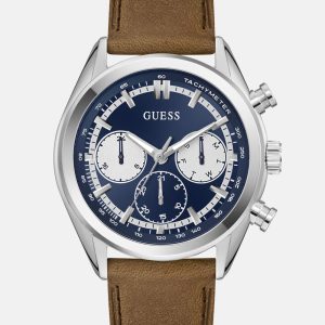 Two-Tone Multifunction Suede Watch