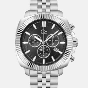 Gc Silver-Tone Chronograph Watch