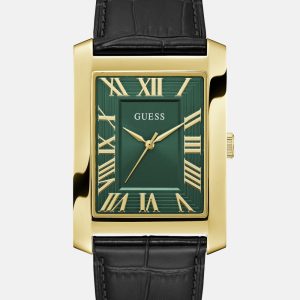Gold-Tone and Emerald Analog Watch