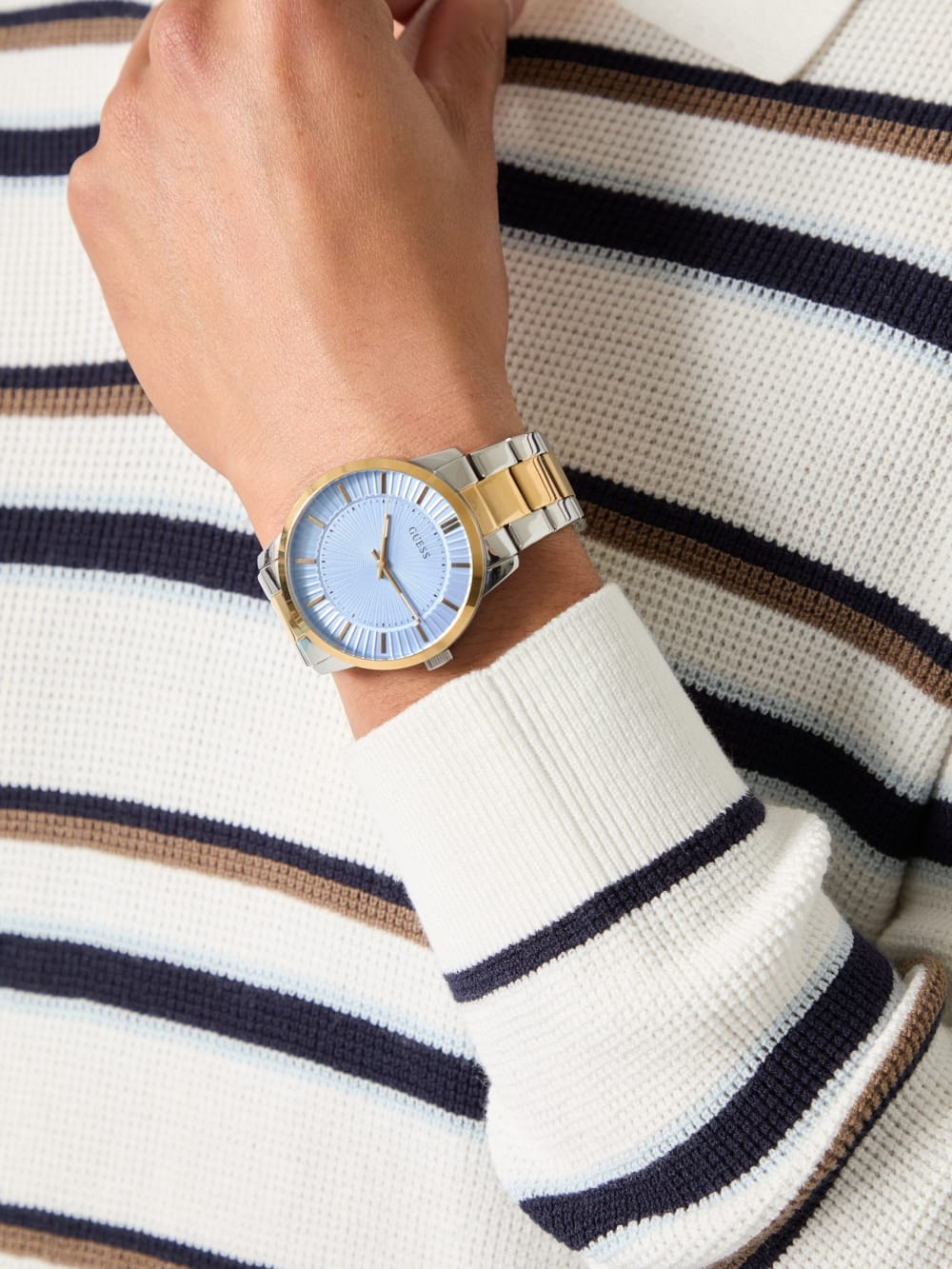 Stainless steel analogue watch 42 mm - Image 2