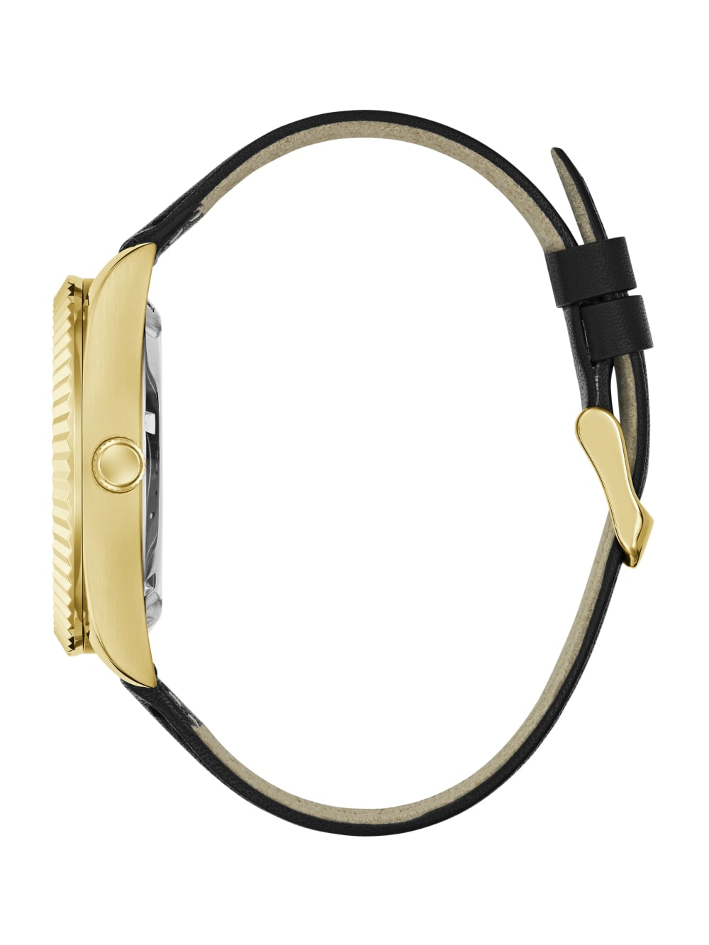 Gold-Tone Analog Leather Watch - Image 3