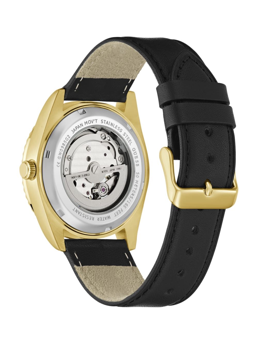 Gold-Tone Analog Leather Watch - Image 4
