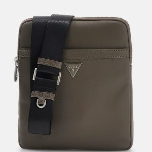 Eco Saffiano Flat Crossbody