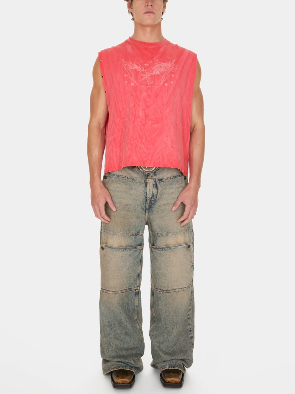 washed denim utility pant - Image 2