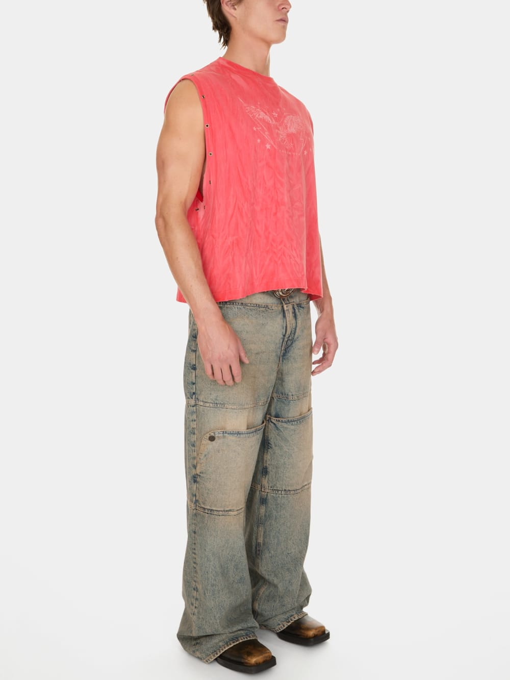 washed denim utility pant - Image 3