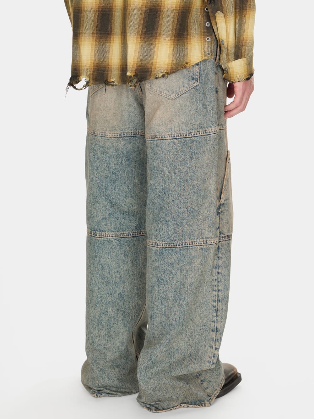 washed denim utility pant - Image 4