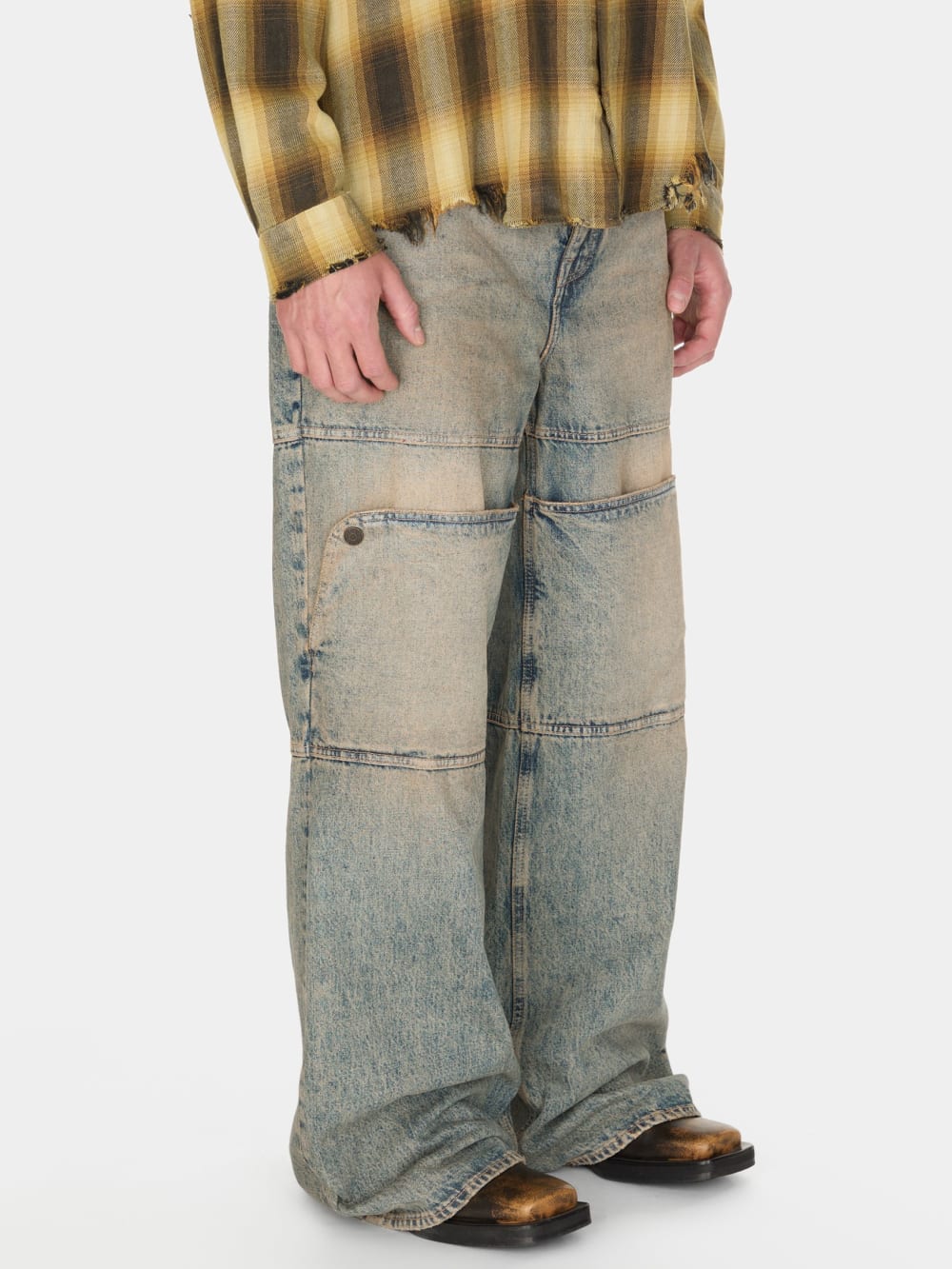 washed denim utility pant - Image 5