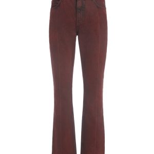 vintage red washed denim pant