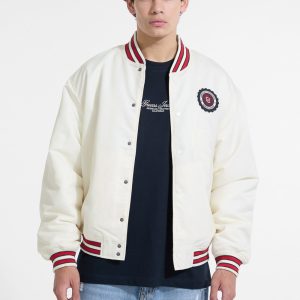 Embroidered Patch Varsity Jacket