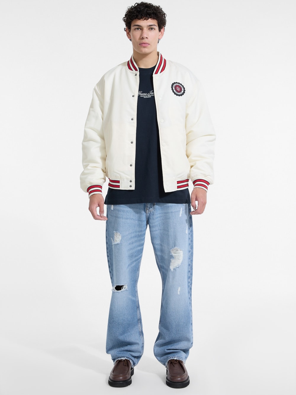 Embroidered Patch Varsity Jacket - Image 2