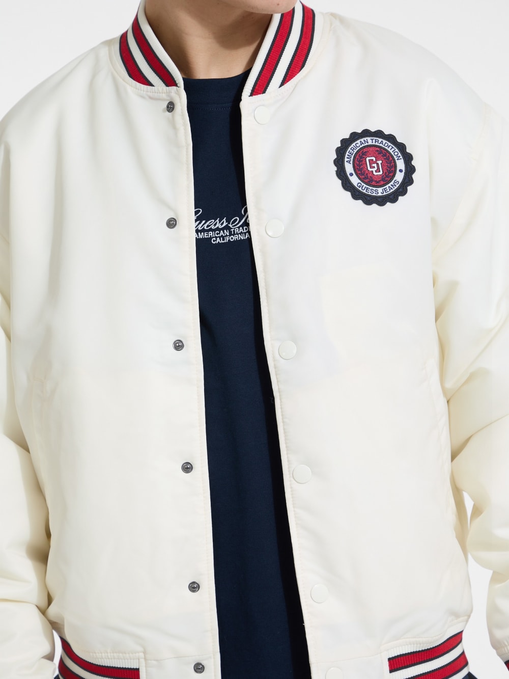 Embroidered Patch Varsity Jacket - Image 3