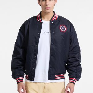 Embroidered Patch Varsity Jacket
