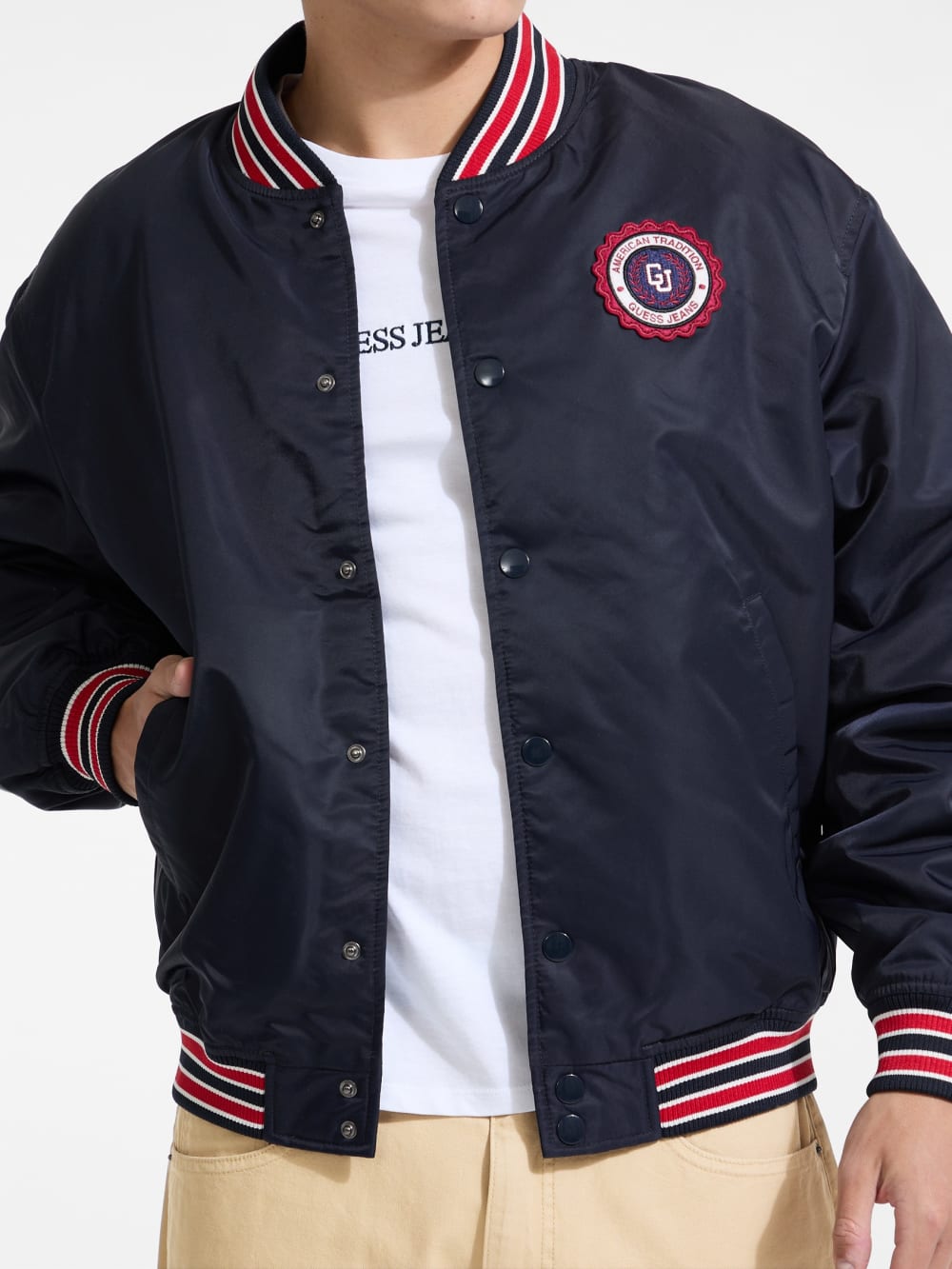 Embroidered Patch Varsity Jacket - Image 3