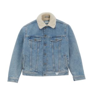 Blue Denim Sherpa Jacket
