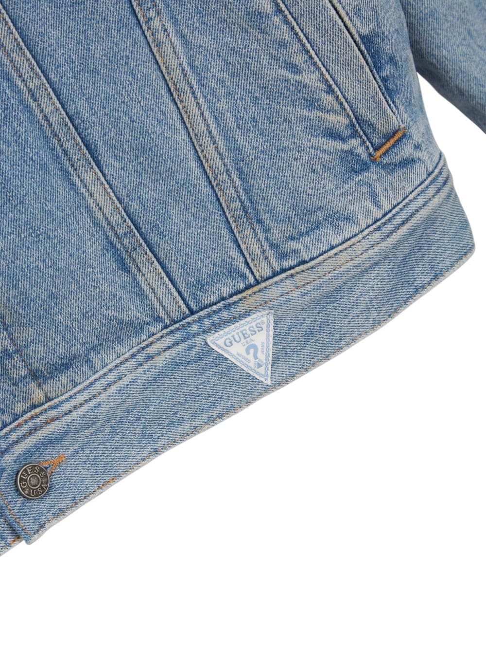 Blue Denim Sherpa Jacket - Image 5