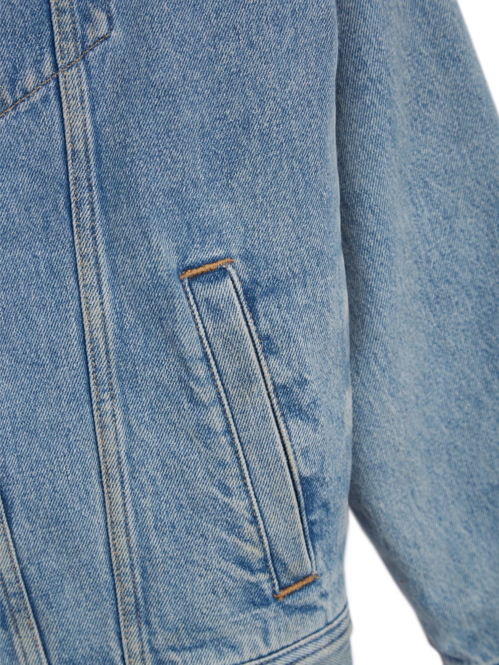 Blue Denim Sherpa Jacket - Image 6