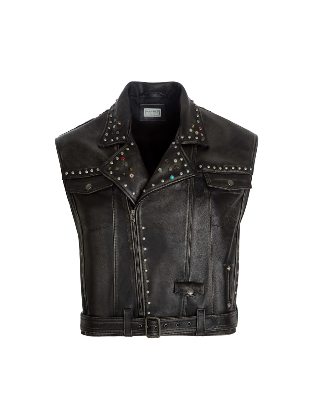 studded leather vest