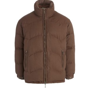 brushed twill puffer