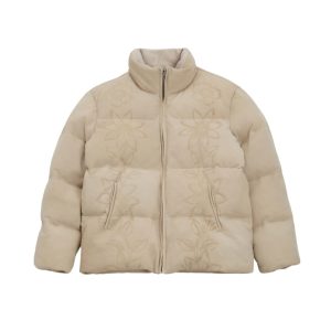 Suede Puffer Jacket
