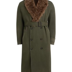 faux-fur long coat