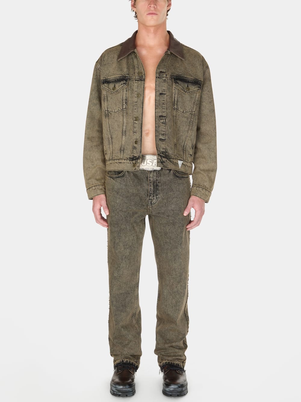 tinted denim trucker jacket - Image 2