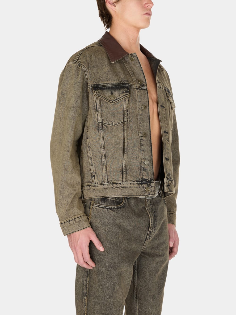 tinted denim trucker jacket - Image 5